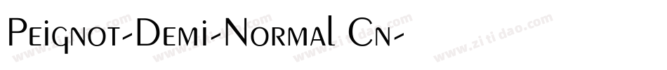 Peignot-Demi-Normal Cn字体转换